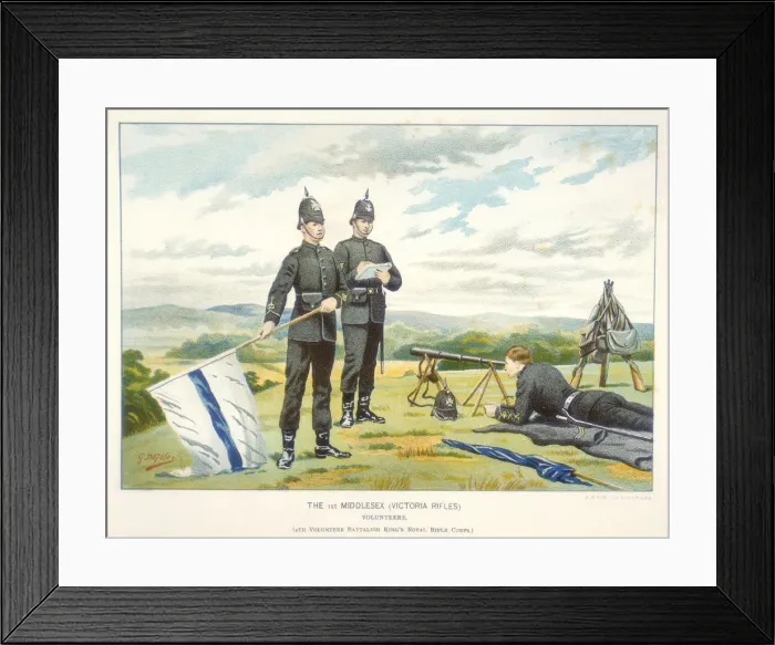 Framed Print : Sending a semaphore signal using flags, c1880. Artist: Geoffrey Douglas Giles Framed Print : Sending a semaphore signal using flags, c1880. Artist: Geoffrey Douglas Giles
