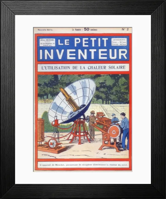 Framed Print : Abel Pifres solar-powered printing press, c1894 ([c1927) Framed Print : Abel Pifres solar-powered printing press, c1894 ([c1927)