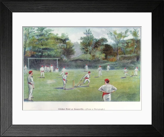 Framed Print : Cricket Field at Bournville, 1892 Framed Print : Cricket Field at Bournville, 1892