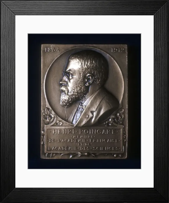 Framed Print : Plaquette commemorating the death of Henri Poincare, French mathematician, 1912 Framed Print : Plaquette commemorating the death of Henri Poincare, French mathematician, 1912