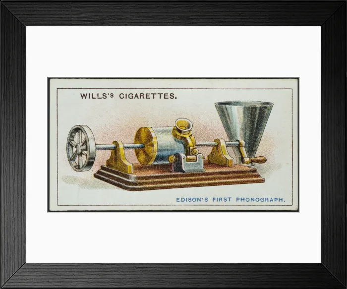 Framed Print : Thomas Alva Edisons first Phonograph, 1878 (1915) Framed Print : Thomas Alva Edisons first Phonograph, 1878 (1915)