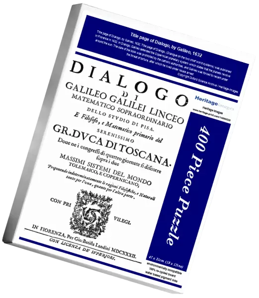 Title page of Dialogo, by Galileo, 1632