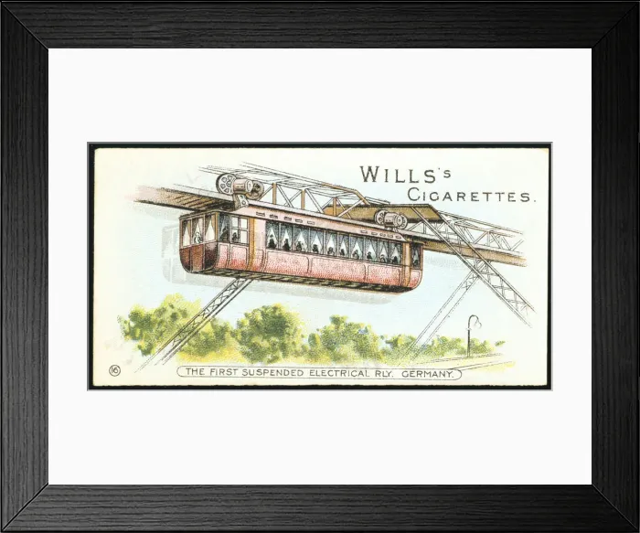 Framed Print : Electric overhead monorail at Barmen-Elberfeld (now Wuppertal), Germany, 1901 Framed Print : Electric overhead monorail at Barmen-Elberfeld (now Wuppertal), Germany, 1901