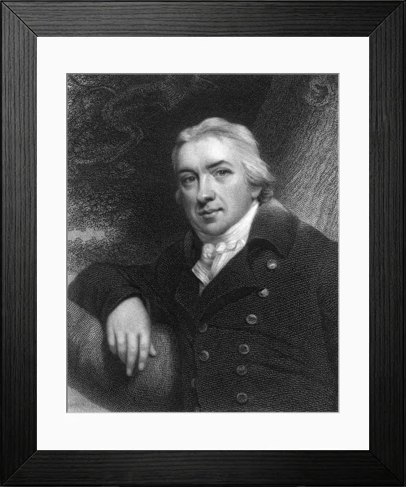 Framed Print : Edward Jenner, English physician, 1837 Framed Print : Edward Jenner, English physician, 1837