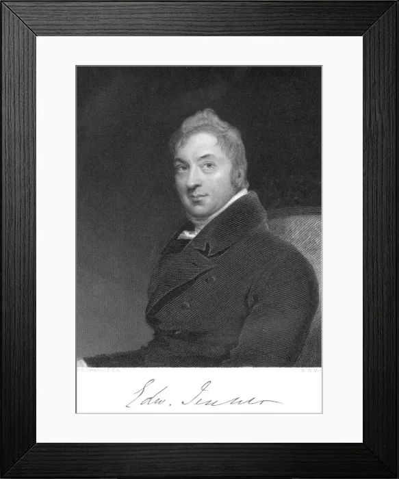 Framed Print : Edward Jenner, English physician, 1800 Framed Print : Edward Jenner, English physician, 1800
