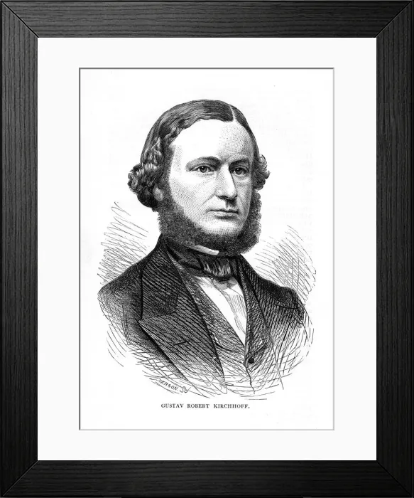 Framed Print : Gustav Robert Kirchhoff, German physicist, 1873 Framed Print : Gustav Robert Kirchhoff, German physicist, 1873