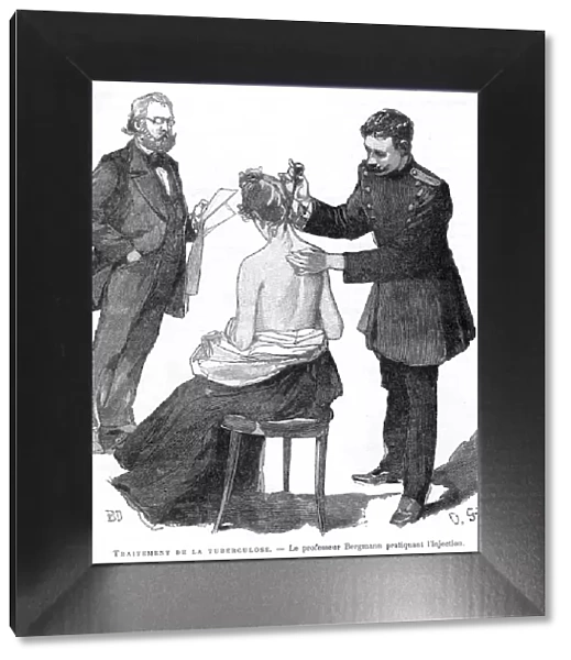 Professor Bergmann injecting a tuberculosis patient, 1891