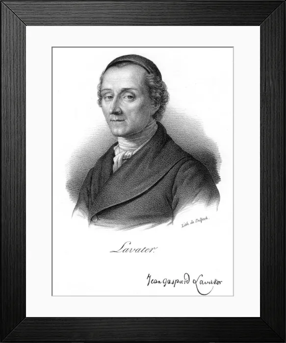 Framed Print : Johann Kaspar Lavater, Swiss physiognomist and theologian, c1830. Artist: Delpech