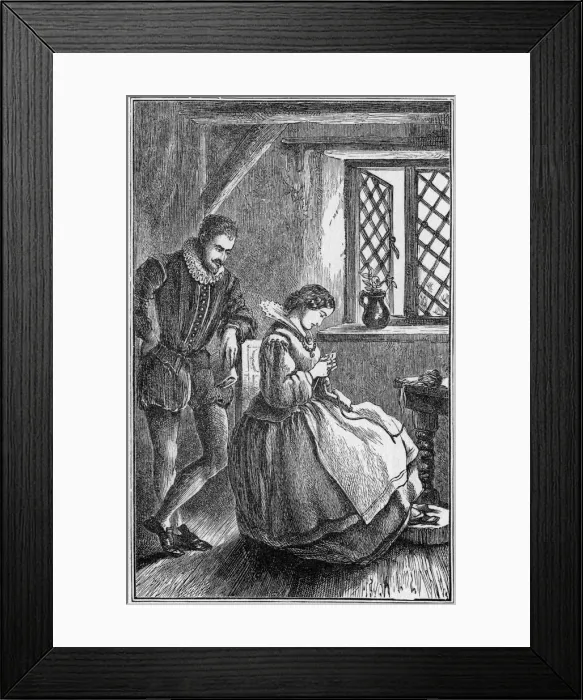 Framed Print : William Lee, English inventor of the frame-knitting machine, 19th century Framed Print : William Lee, English inventor of the frame-knitting machine, 19th century