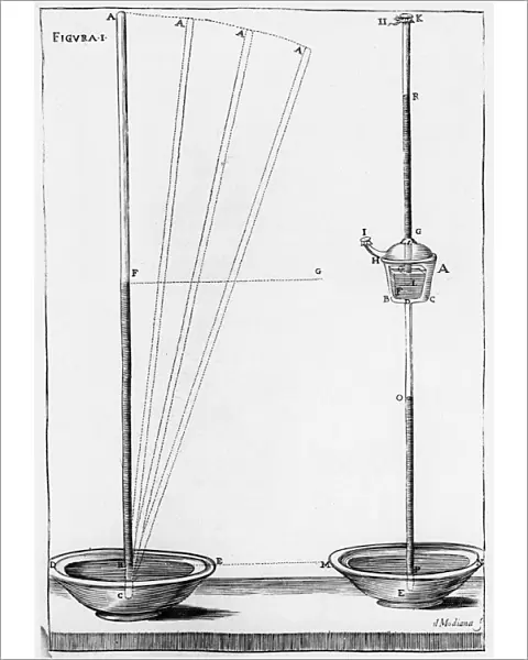 Experimental barometers used by the Accademia dell Cimento, Florence, Italy, 1691