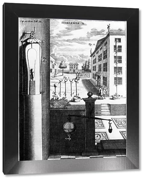Von Guerickes water barometer, 1672