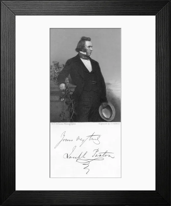 Framed Print : Joseph Paxton, English gardener and architect, 1853. Artist: J Jenkins Framed Print : Joseph Paxton, English gardener and architect, 1853. Artist: J Jenkins