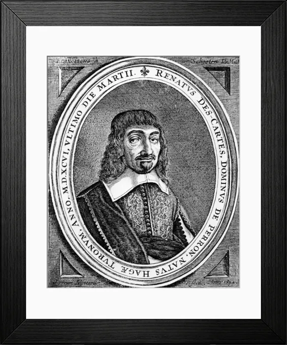 Framed Print : Rene Descartes, French philosopher and mathematician, 1672 Framed Print : Rene Descartes, French philosopher and mathematician, 1672