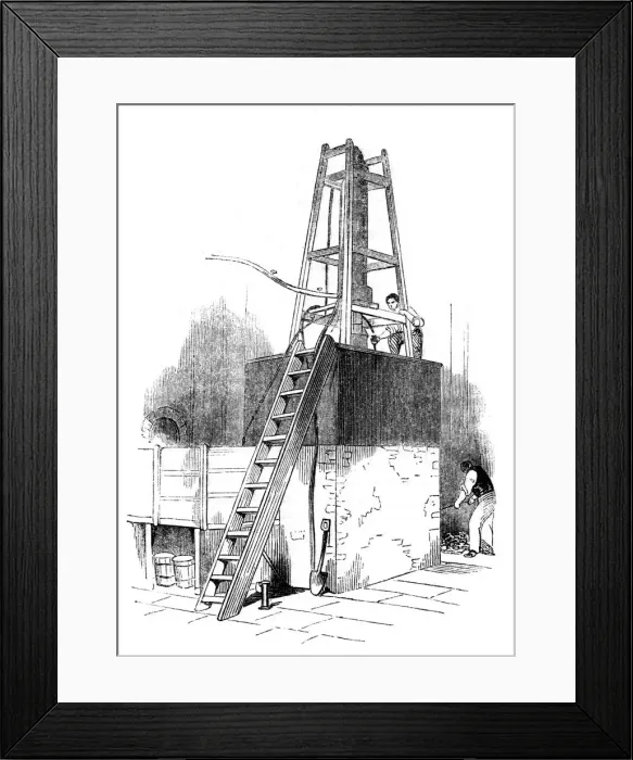Framed Print : Platinum still for concentrating sulphuric acid (Oil of Vitriol or H2S04), 1844 Framed Print : Platinum still for concentrating sulphuric acid (Oil of Vitriol or H2S04), 1844