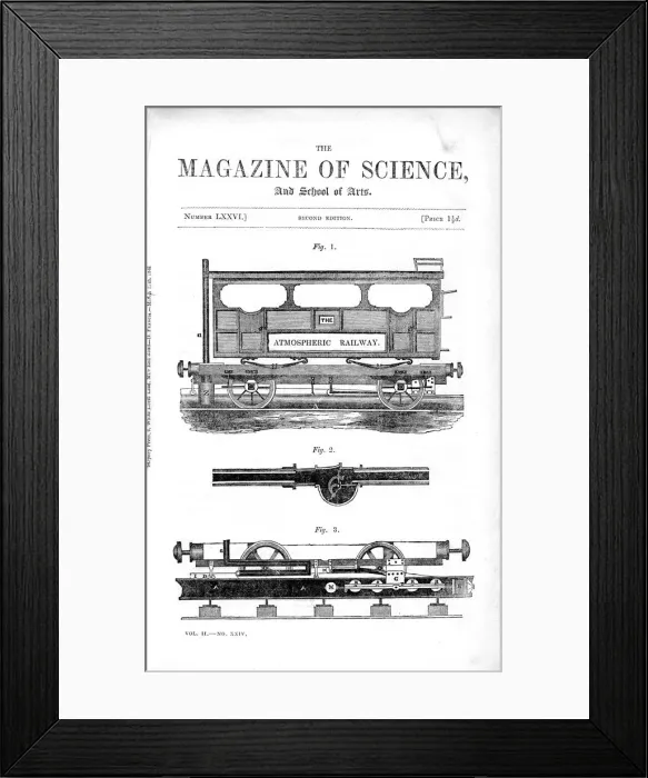 Framed Print : Clegg and Samudas atmospheric railway, 1845 Framed Print : Clegg and Samudas atmospheric railway, 1845