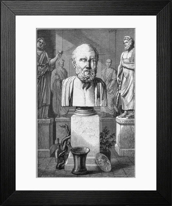 Framed Print : Hippocrates of Cos, Ancient Greek physician, 1866 Framed Print : Hippocrates of Cos, Ancient Greek physician, 1866