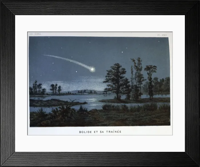 Framed Print : Bolide and its train, 1870 Framed Print : Bolide and its train, 1870
