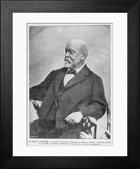 Framed Print : Gottlieb Daimler, German industrial pioneer, 1900 Framed Print : Gottlieb Daimler, German industrial pioneer, 1900