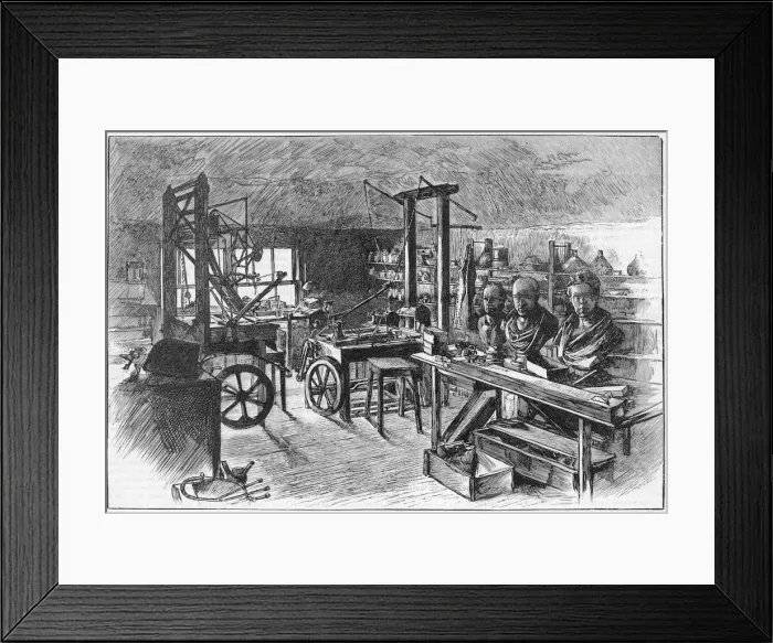 Framed Print : James Watts workshop at Heathfield Hall, Birmingham, 1886 Framed Print : James Watts workshop at Heathfield Hall, Birmingham, 1886