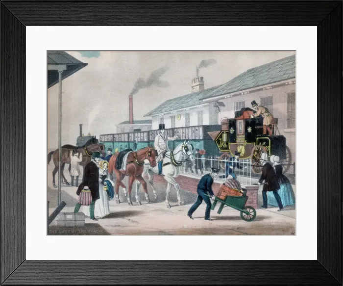 Framed Print : The Last of the Coaches, c1840 Framed Print : The Last of the Coaches, c1840