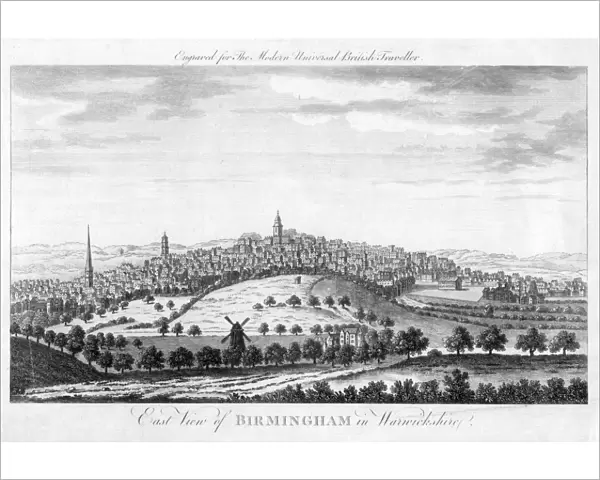 East View of Birmingham in Warwickshire, 1779