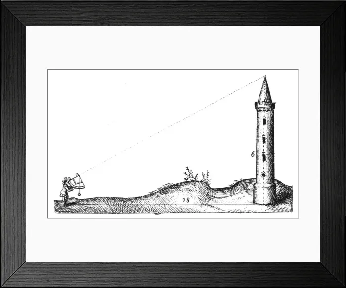 Framed Print : Surveying, early 17th century Framed Print : Surveying, early 17th century