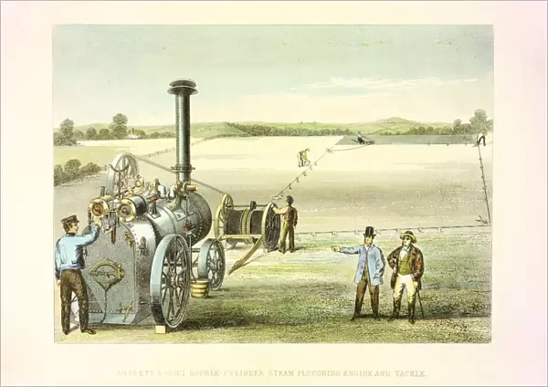 Steam ploughing tackle, c1860