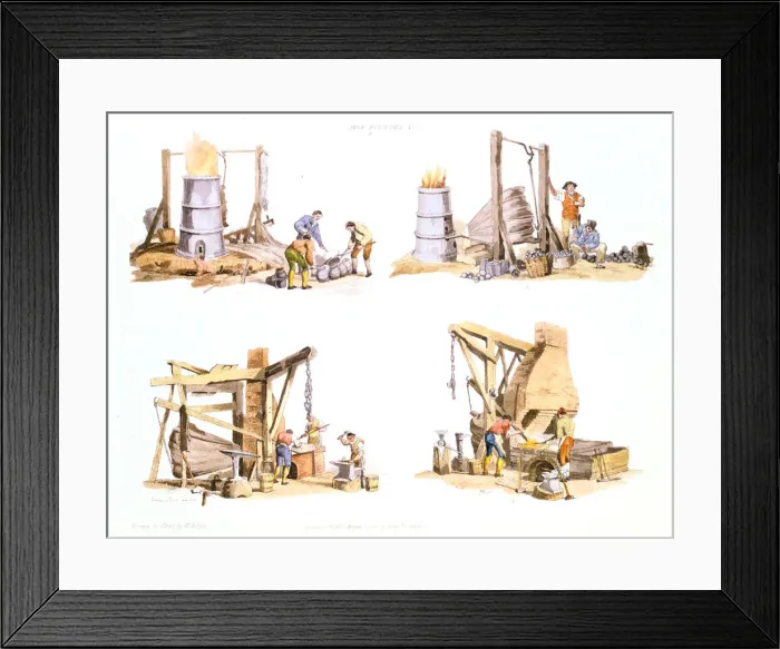 Framed Print : Iron foundry, 1802 Framed Print : Iron foundry, 1802