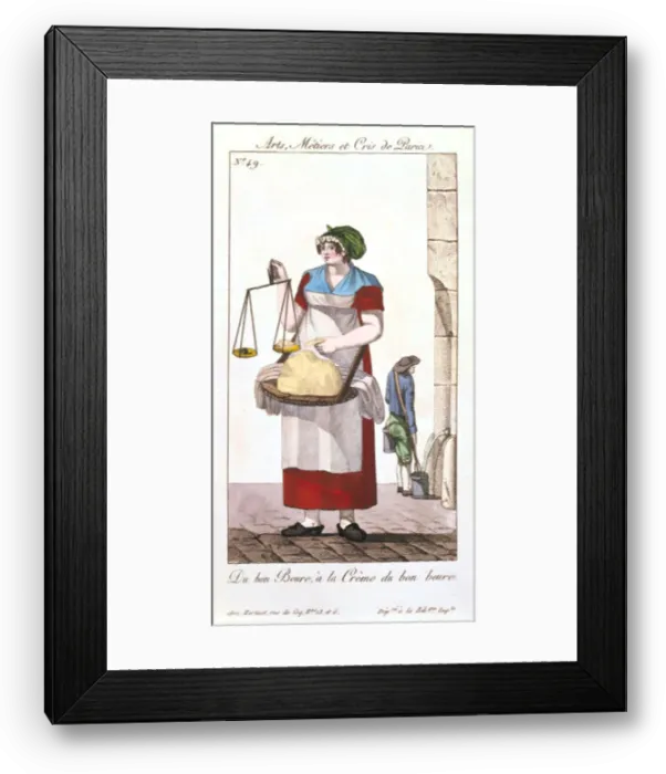 Framed Print : Butter seller, 1826 Framed Print : Butter seller, 1826
