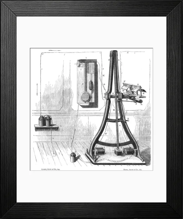 Framed Print : Casellis pantelegraph of 1865, (c1870) Framed Print : Casellis pantelegraph of 1865, (c1870)