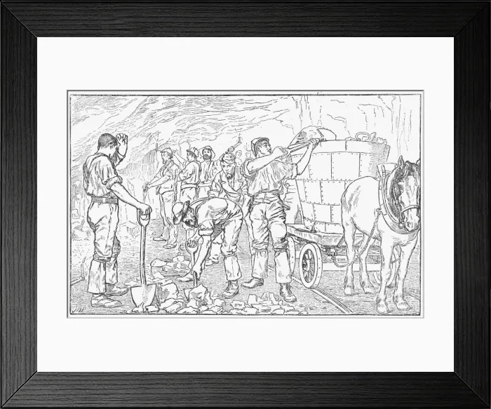 Framed Print : Inside a Cheshire salt mine, 1889 Framed Print : Inside a Cheshire salt mine, 1889