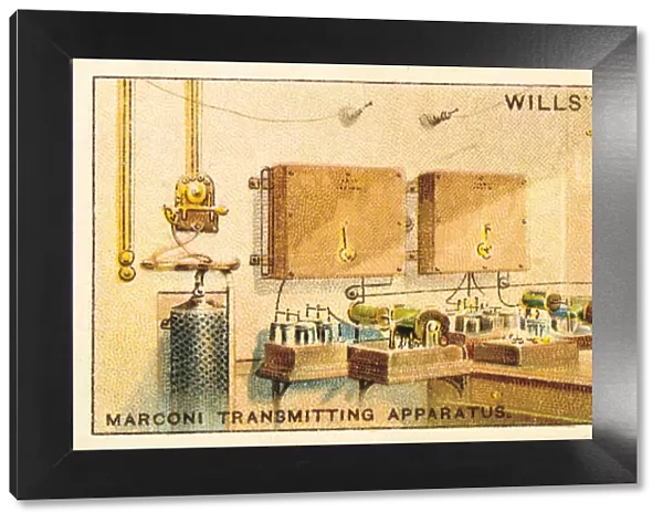 Interior of a Marconi radio transmitting station, 1915