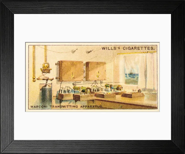 Framed Print : Interior of a Marconi radio transmitting station, 1915 Framed Print : Interior of a Marconi radio transmitting station, 1915