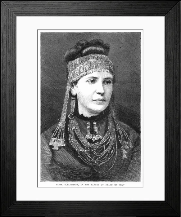 Framed Print : Madame Sophie Schliemann, 1877 Framed Print : Madame Sophie Schliemann, 1877