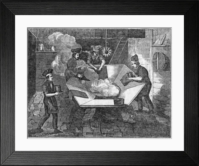 Framed Print : Making beaver hats, 1835 Framed Print : Making beaver hats, 1835