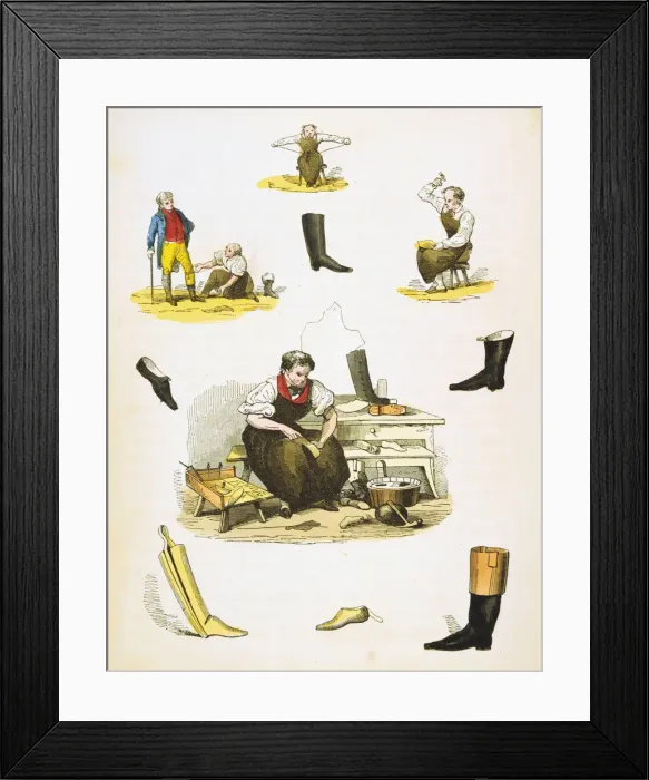 Framed Print : Shoemaker, c1845 Framed Print : Shoemaker, c1845