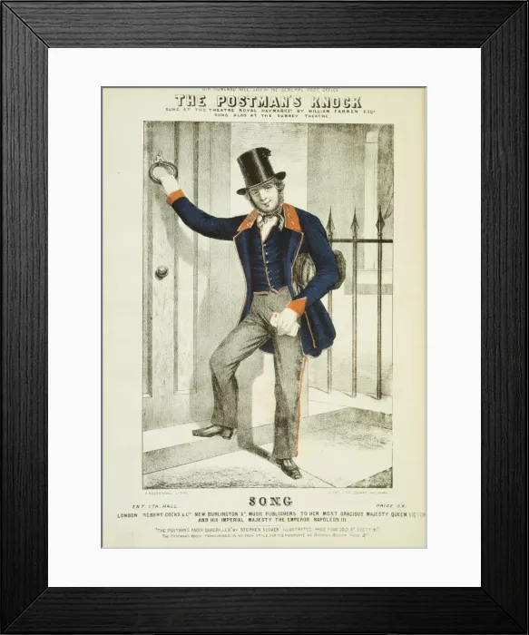 Framed Print : The Postmans Knock c1855 Framed Print : The Postmans Knock c1855