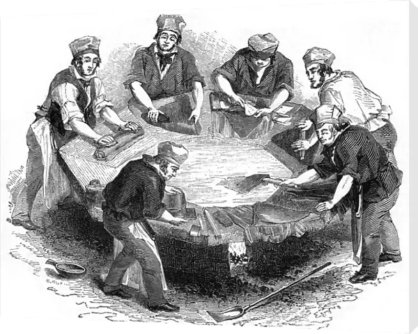 Making beaver hats, 1841