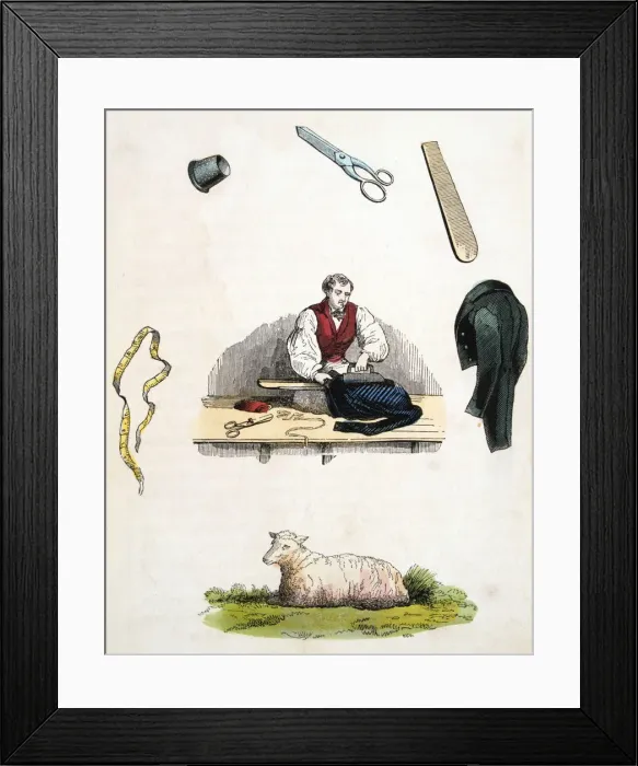 Framed Print : Tailor, c1845