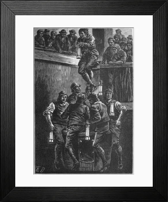 Framed Print : Coal mining accident, Seaham Colliery, County Durham, 1880 (c1895) Framed Print : Coal mining accident, Seaham Colliery, County Durham, 1880 (c1895)