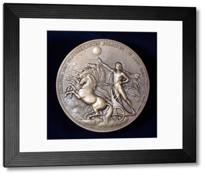 Framed Print : Medal commemorating Pierre Janssen and Norman Lockyer, French and English astronomers, 1868 Framed Print : Medal commemorating Pierre Janssen and Norman Lockyer, French and English astronomers, 1868