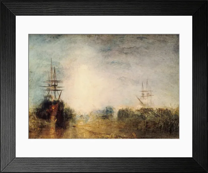 Framed Print : Whalers (Boiling Blubber) Entangled in Flaw Ice, Endeavouring to Extricate Themselves, 1846. Artist: JMW Turner Framed Print : Whalers (Boiling Blubber) Entangled in Flaw Ice, Endeavouring to Extricate Themselves, 1846. Artist: JMW Turner