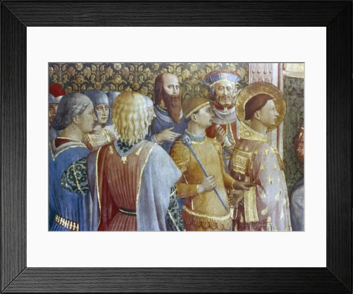 Framed Print : St Laurence before Deciuss tribunal (detail), mid 15th century. Artist: Fra Angelico Framed Print : St Laurence before Deciuss tribunal (detail), mid 15th century. Artist: Fra Angelico