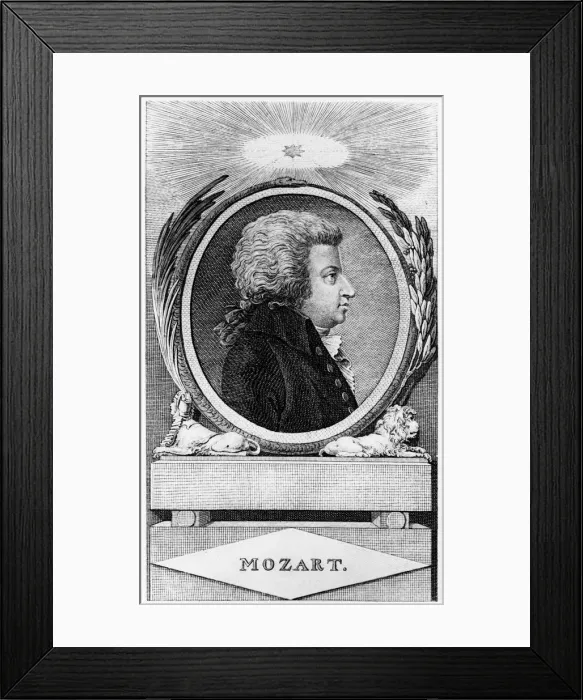 Framed Print : Wolfgang Amadeus Mozart, Austrian composer, c1791 Framed Print : Wolfgang Amadeus Mozart, Austrian composer, c1791