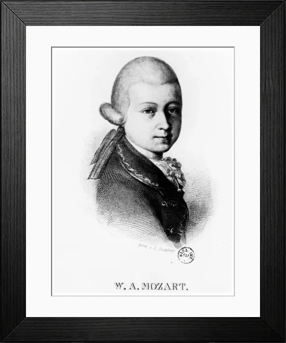 Framed Print : Wolfgang Amadeus Mozart (1756-1791) in 1770 Framed Print : Wolfgang Amadeus Mozart (1756-1791) in 1770