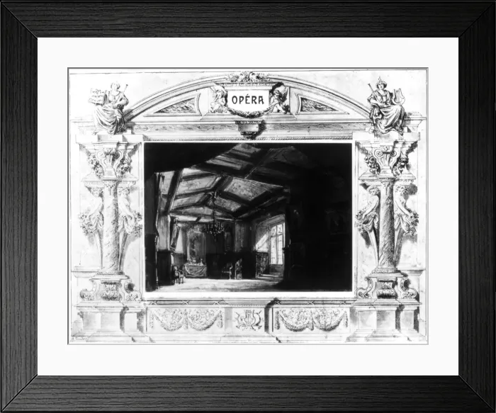 Framed Print : Set design for Mozarts Don Giovanni, 1875 Framed Print : Set design for Mozarts Don Giovanni, 1875