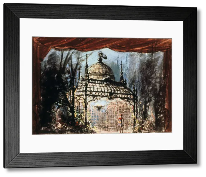 Framed Print : Set design for Mozarts The Magic Flute, 1863 Framed Print : Set design for Mozarts The Magic Flute, 1863