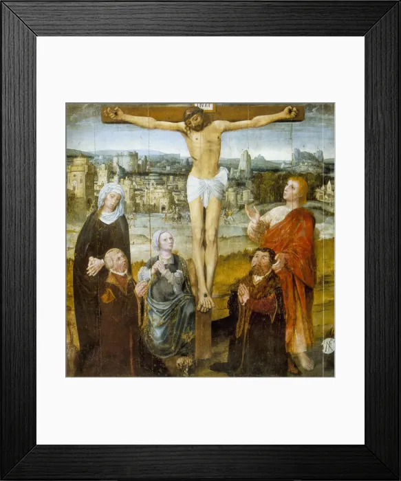 Framed Print : Christs Passion, detail from the altarpiece of St Antony, 16th century Framed Print : Christs Passion, detail from the altarpiece of St Antony, 16th century