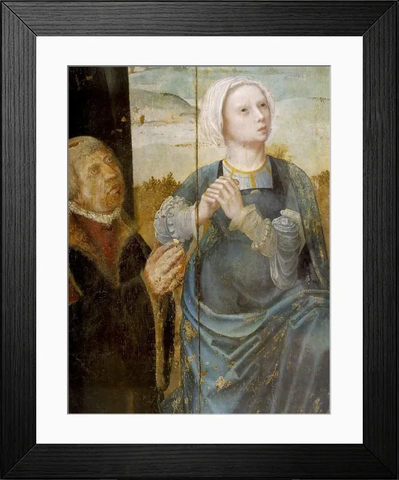 Framed Print : Christs Passion, detail from the altarpiece of St Antony, 16th century
