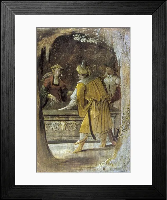 Framed Print : Detail from the altarpiece of St Anthony, 16th century Framed Print : Detail from the altarpiece of St Anthony, 16th century